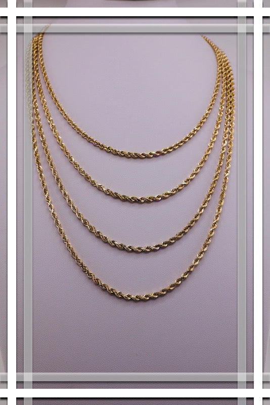 Cadena torzal de oro