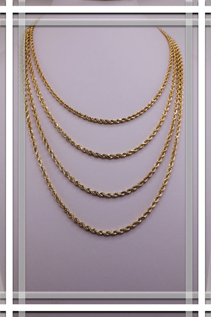 Cadena torzal de oro