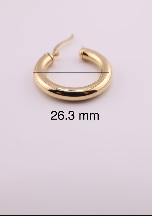 Pendientes de aro liso