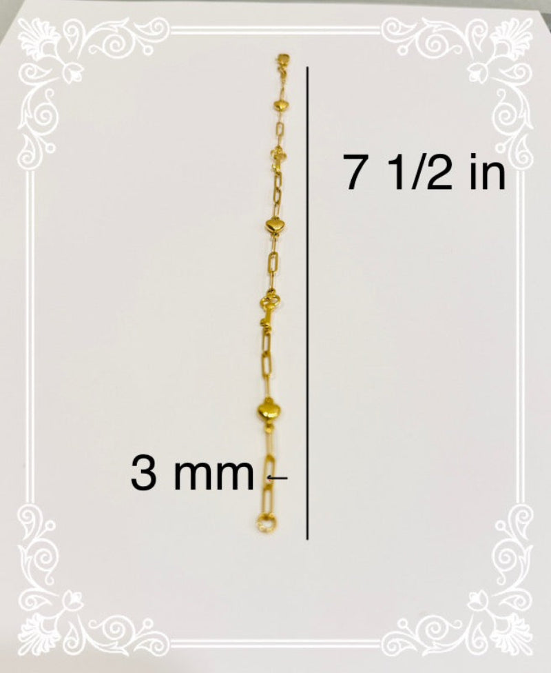 Pulseras de llaves y corazones