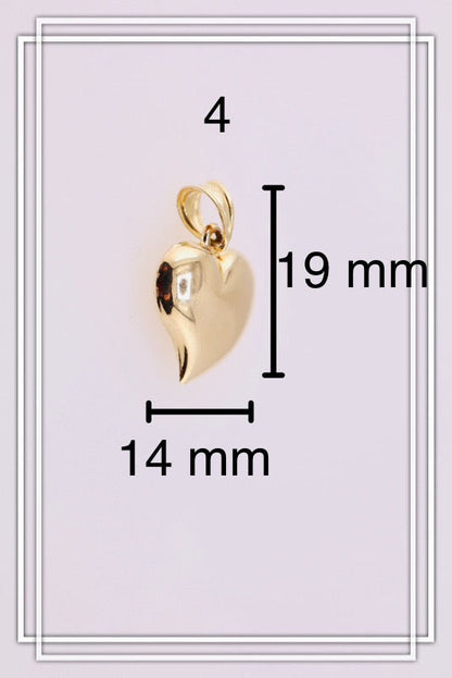 Dijes de corazón oro