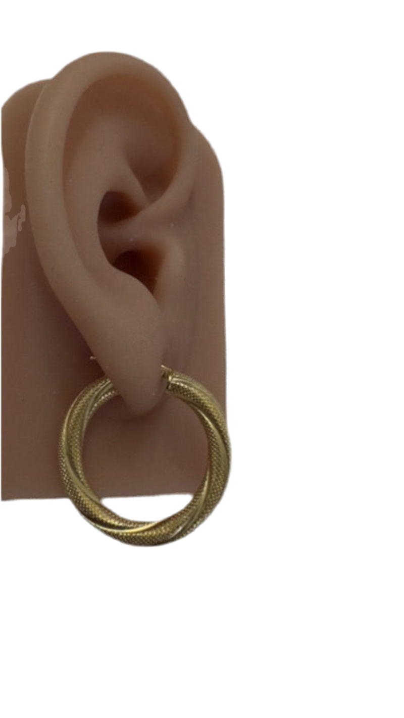 Argolla torcida satinada, grosor 4 mm,