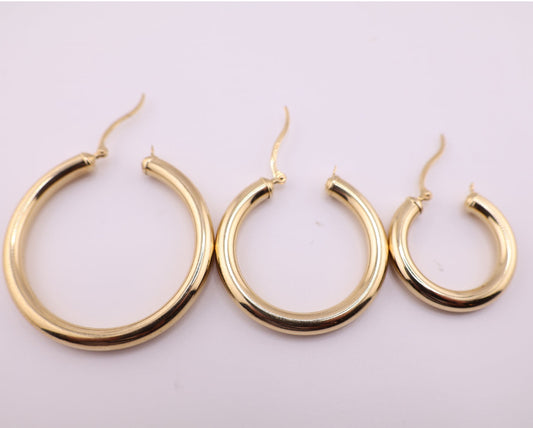 Pendientes de aro liso