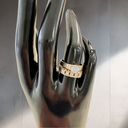 Anillos de compromiso calados.