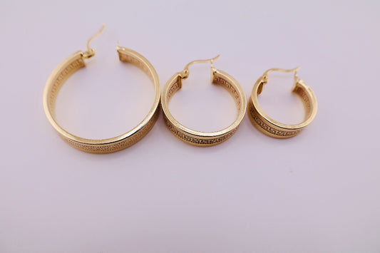 Pendientes de aro meandro