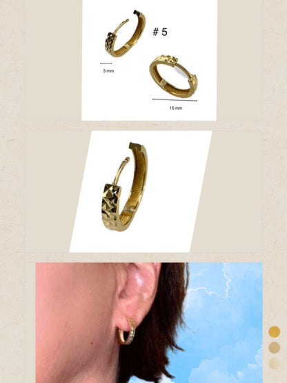 Aretes Huggies en oro