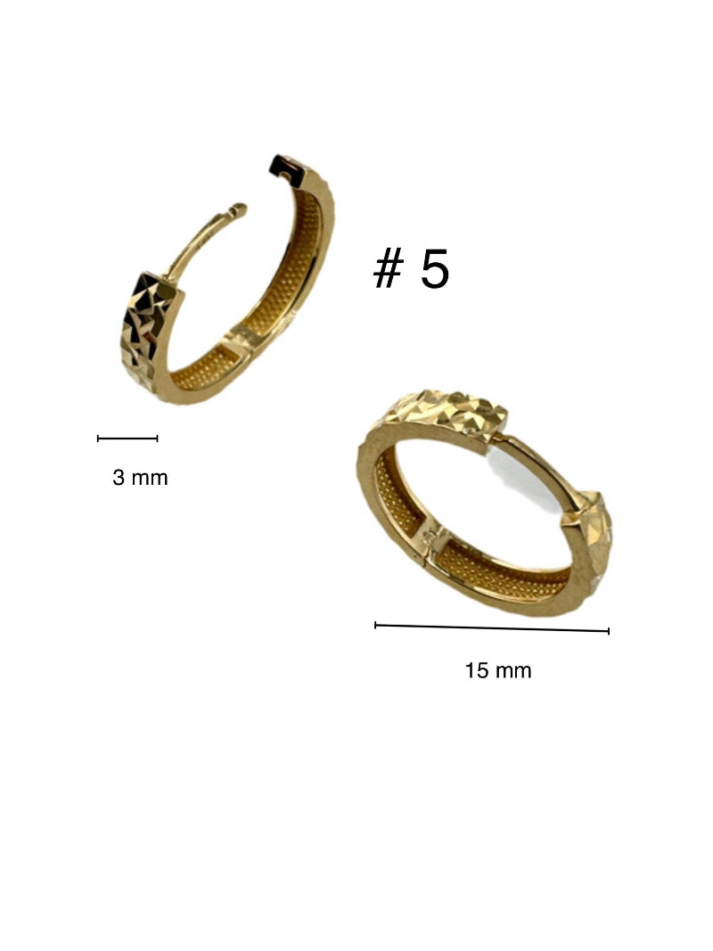 Aretes Huggies en oro