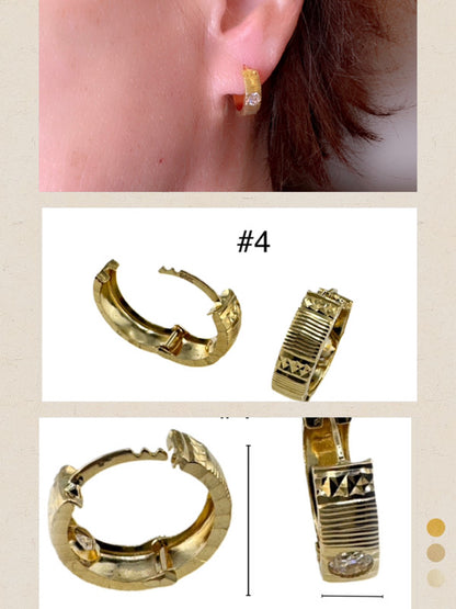 Aretes Huggies en oro