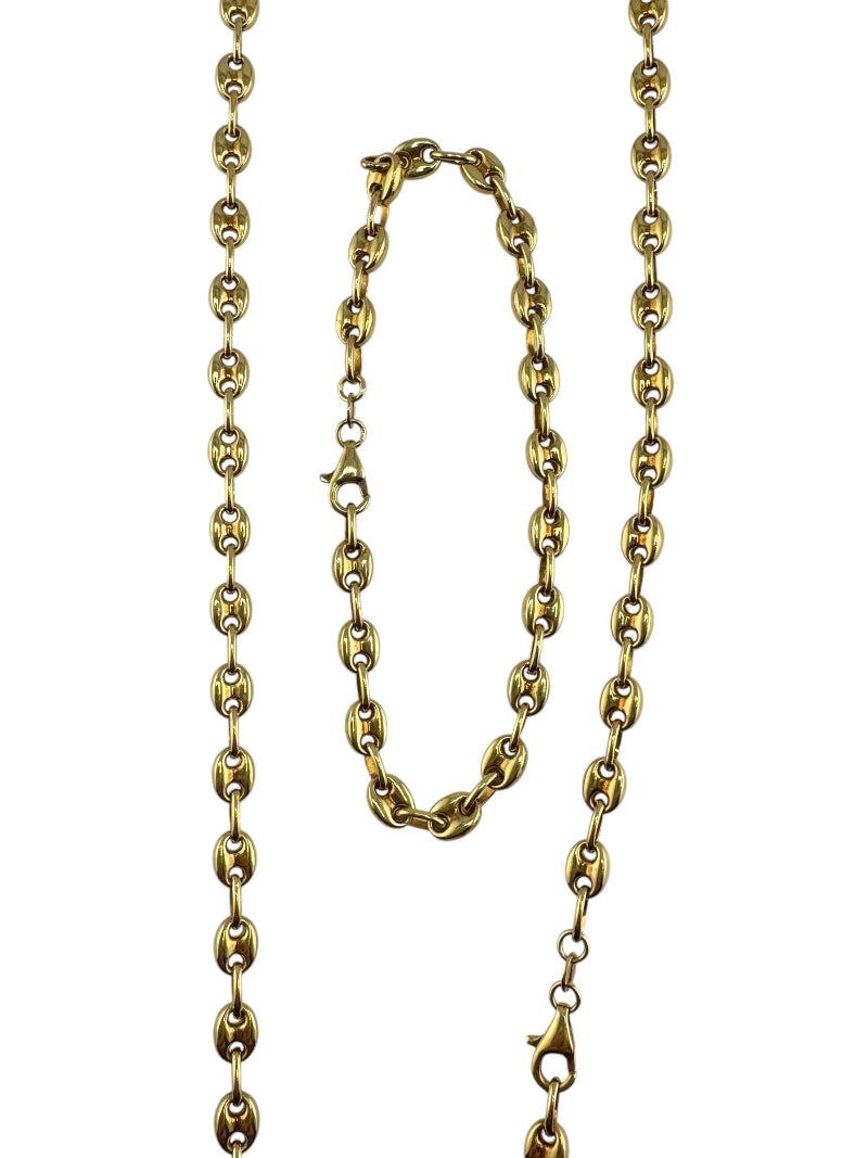 Cadena y pulsera de oro