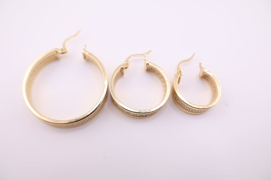 Pendientes de aro meandro