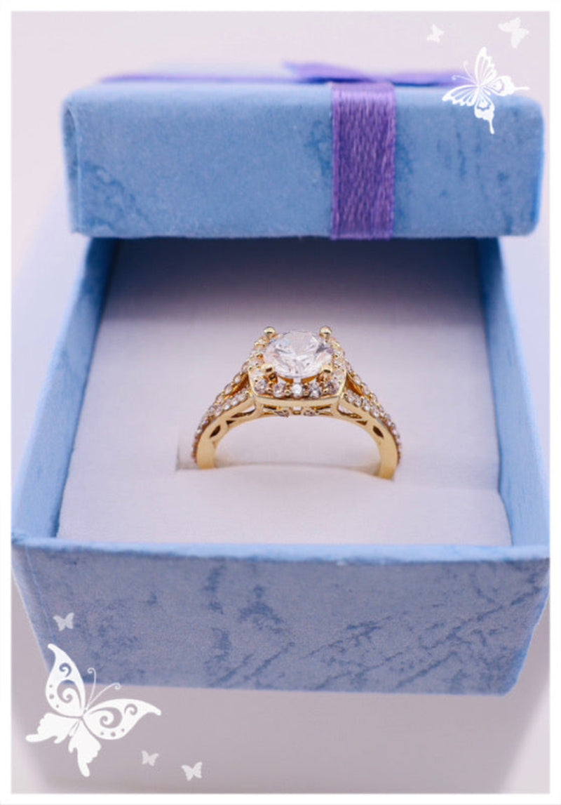 Anillo de compromiso halo
