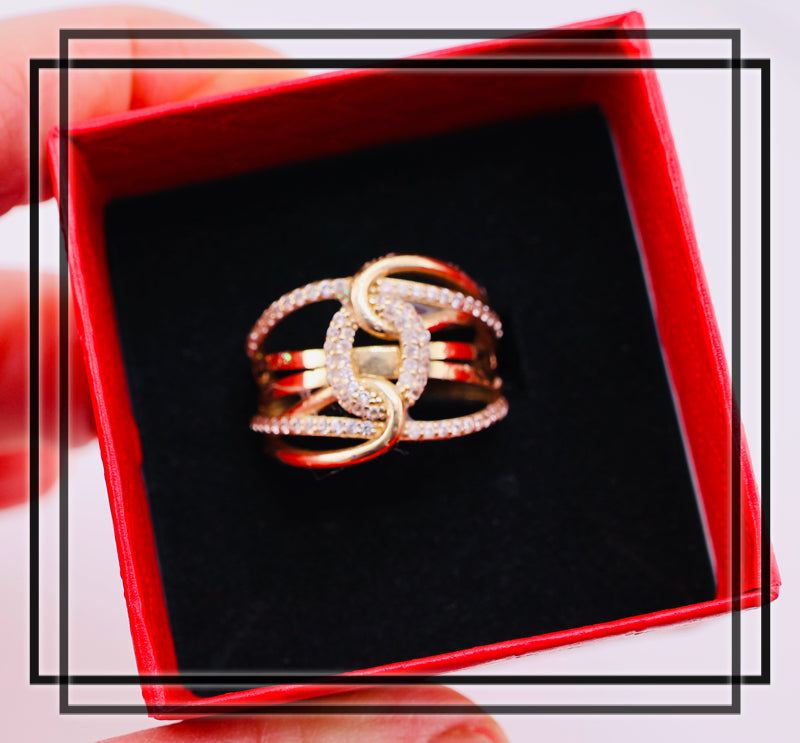 Anillo de coctel en oro