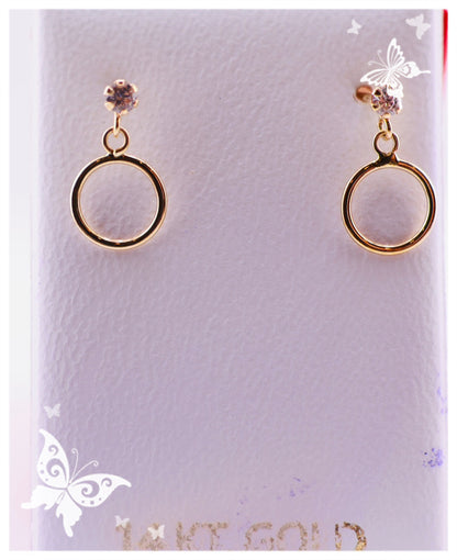 Earrings glued with pendant