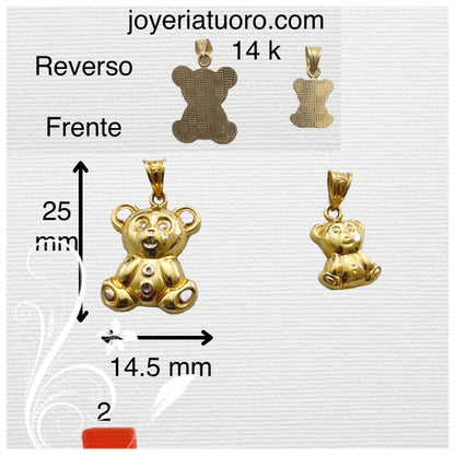 Dijes de osos en oro