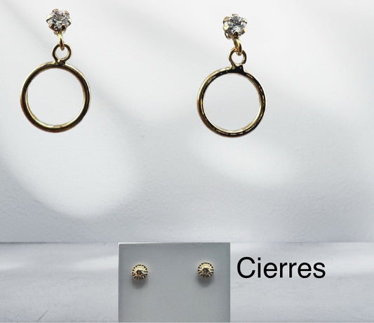 Earrings glued with pendant