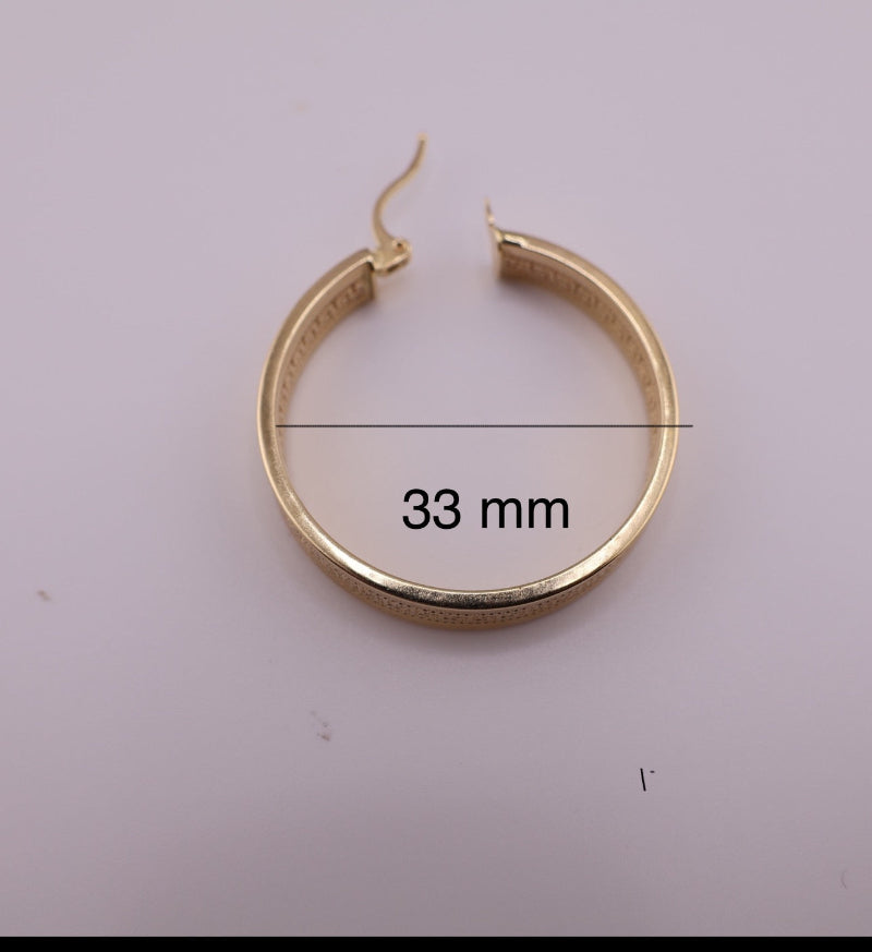 Pendientes de aro meandro