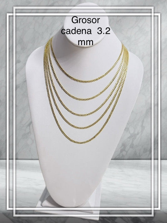 Cadena cubano italiana 3.2 mm