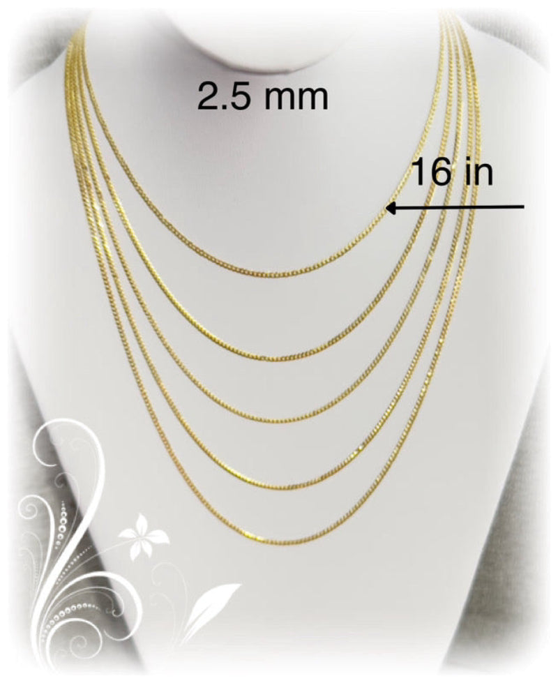Cadena cubana italiana 2.5mm