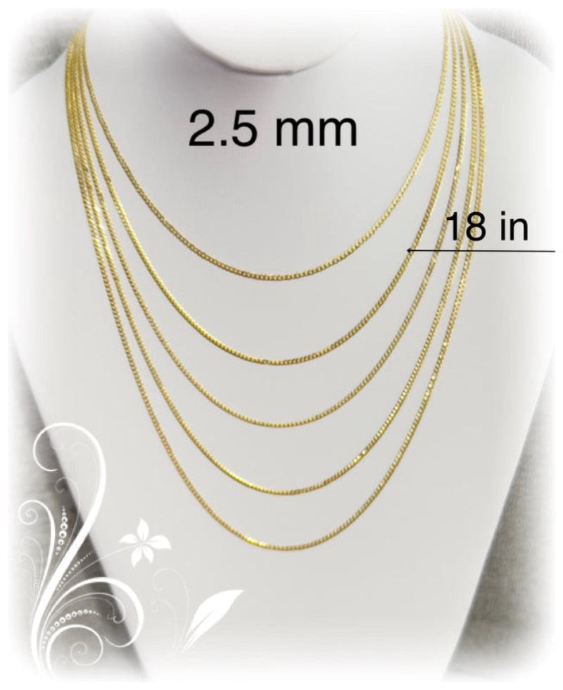 Cadena cubana italiana 2.5mm