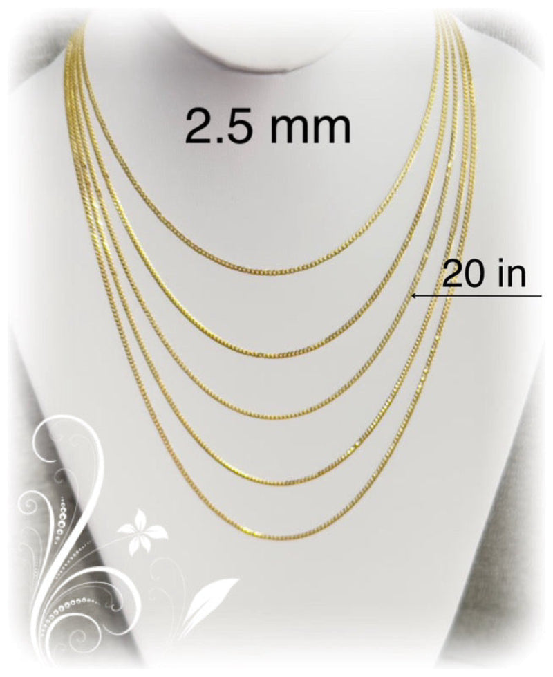 Cadena cubana italiana 2.5mm