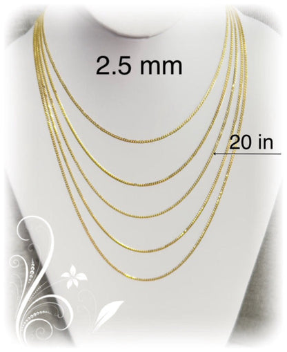 Cadena cubana italiana 2.5mm