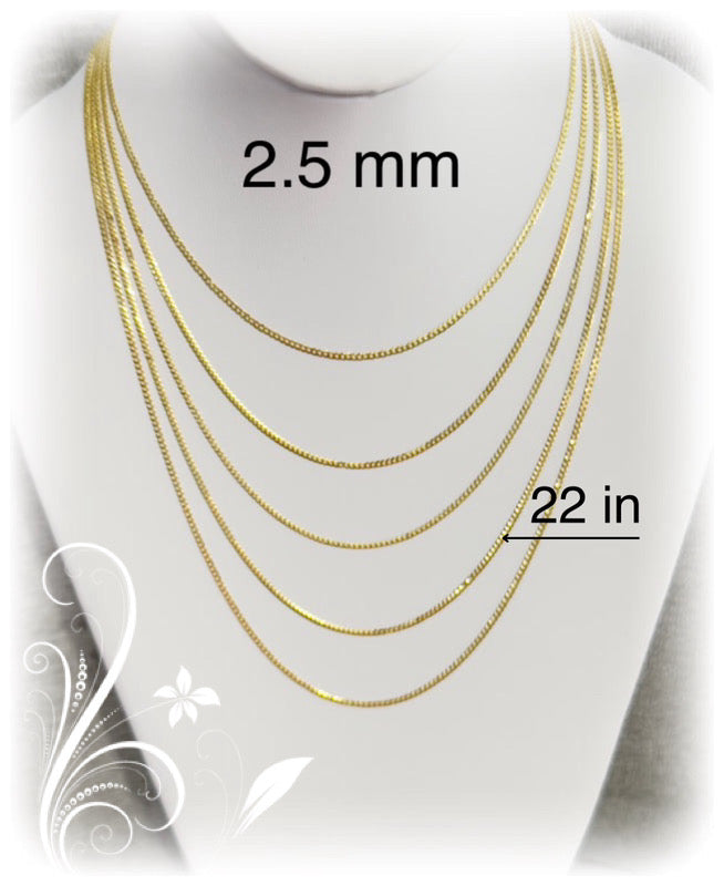 Cadena cubana italiana 2.5mm