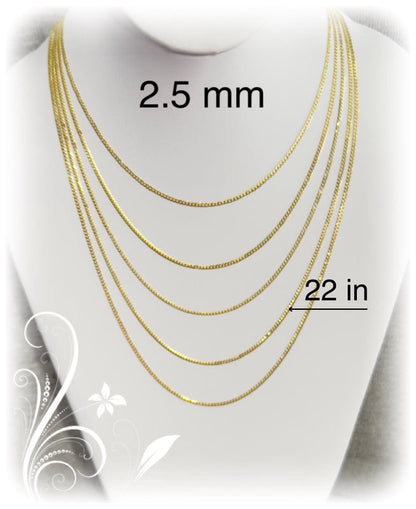 Cadena cubana italiana 2.5mm