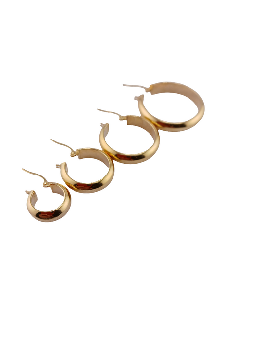 Half-round hoop earrings