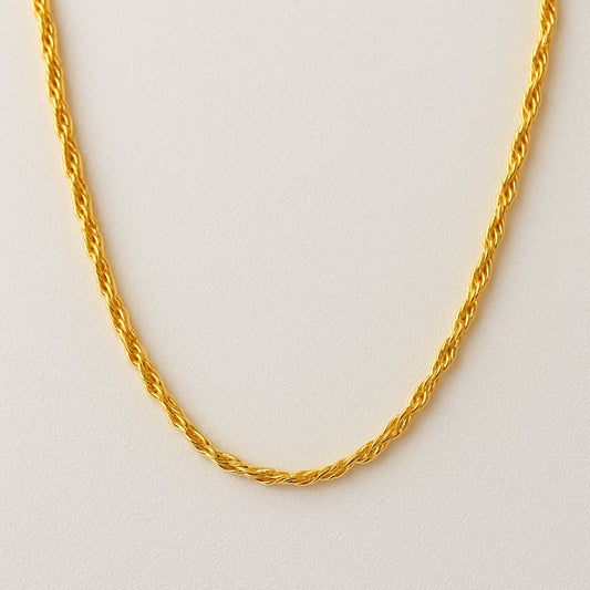 Cadena torzal de oro