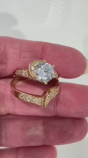 Anillo nupcial en oro amarillo