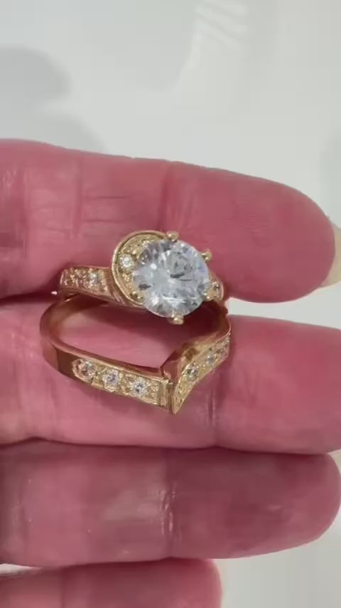 Anillo nupcial en oro amarillo