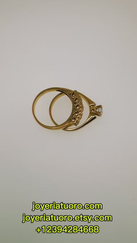 Anillos de compromiso lisos.