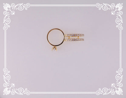 Anillo de compromiso doble aro