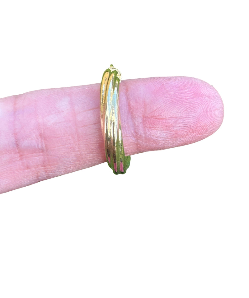 Argollas torcidas lisas, grosor 4 mm. - TU ORO LLC