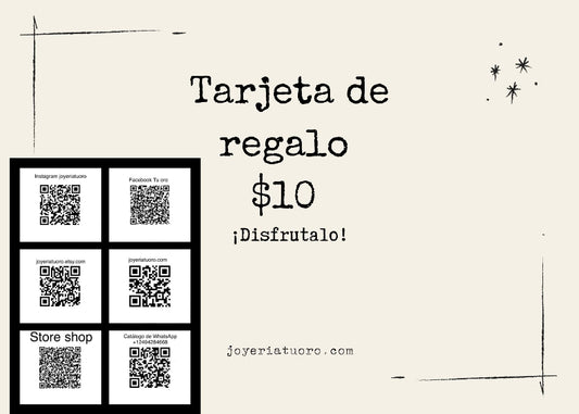 Tarjeta regalo de aniversario.